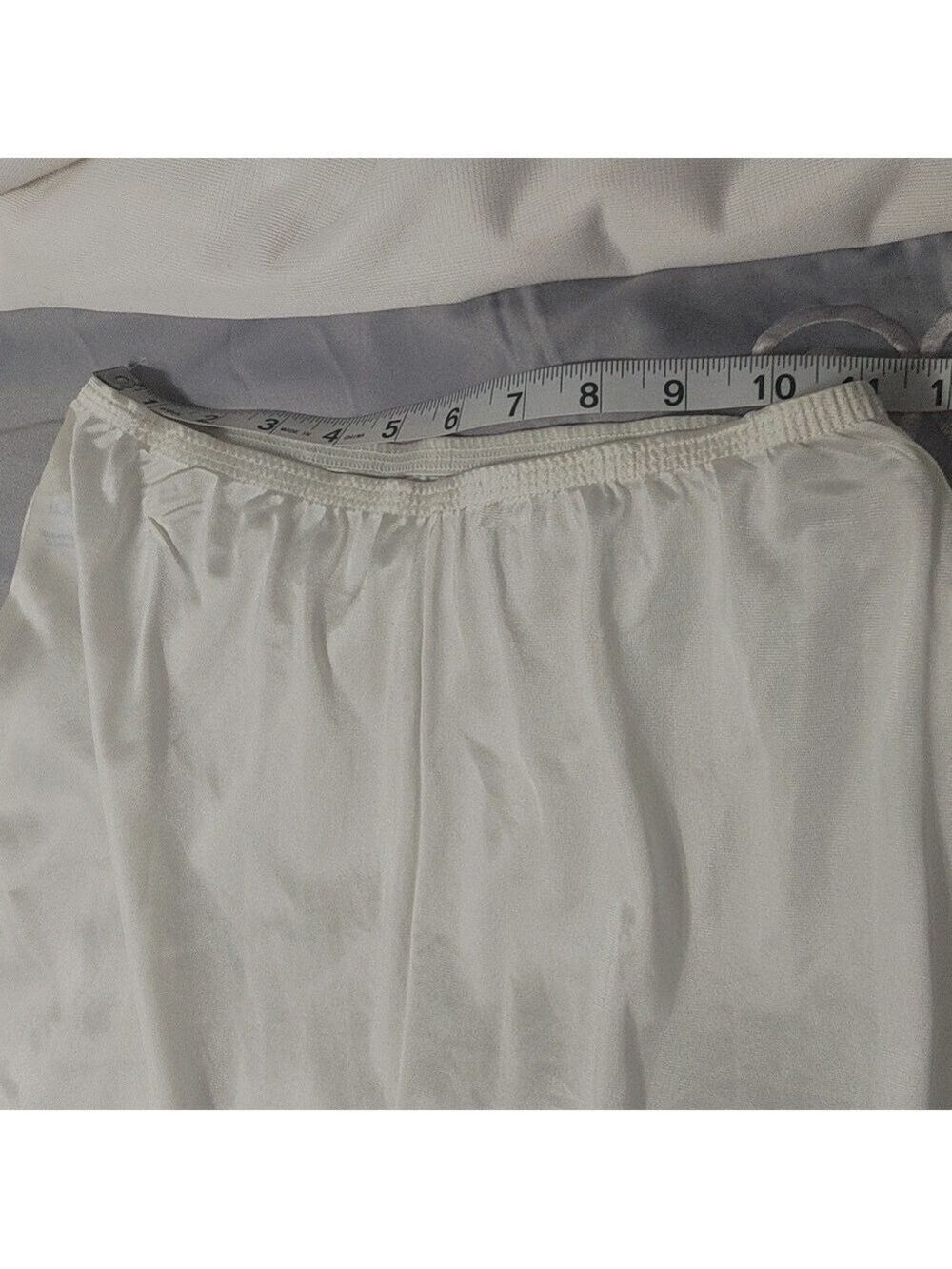Vintage Lorraine Ivory Long Slip with slit and lace Detail Sz S - Picture 8 of 8